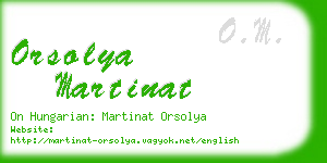 orsolya martinat business card